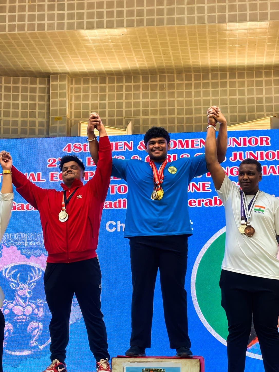 National Podium Hand-Raising Victory